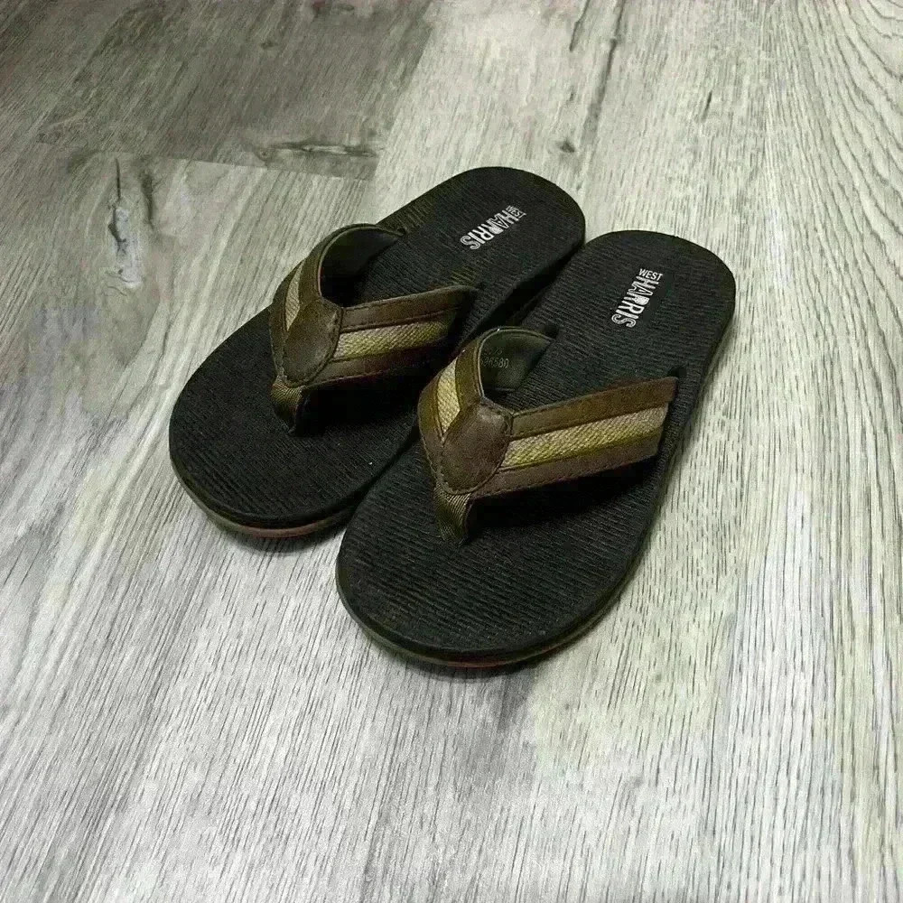 West Harris Boys Flip Flops Size 13 - Picture 2 of 5